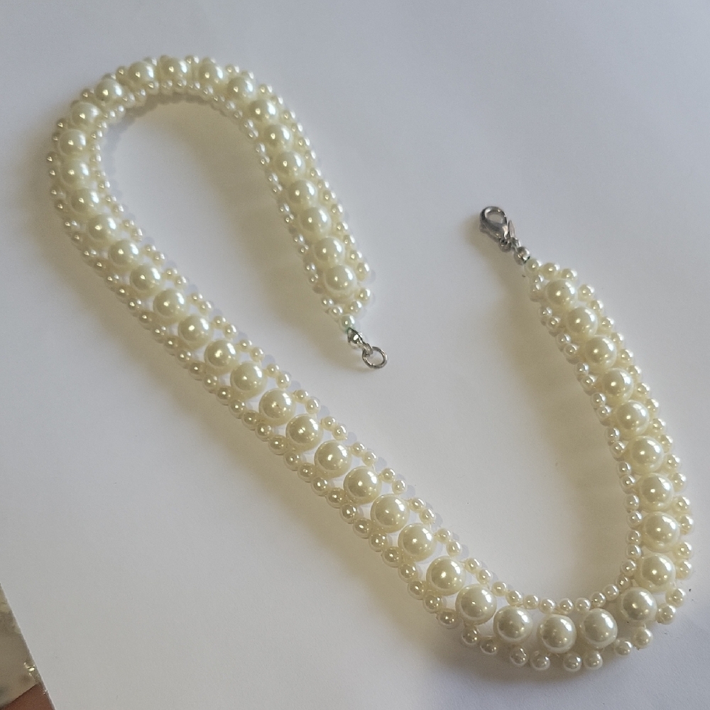 Vintage Faux Pearl Choker 17"